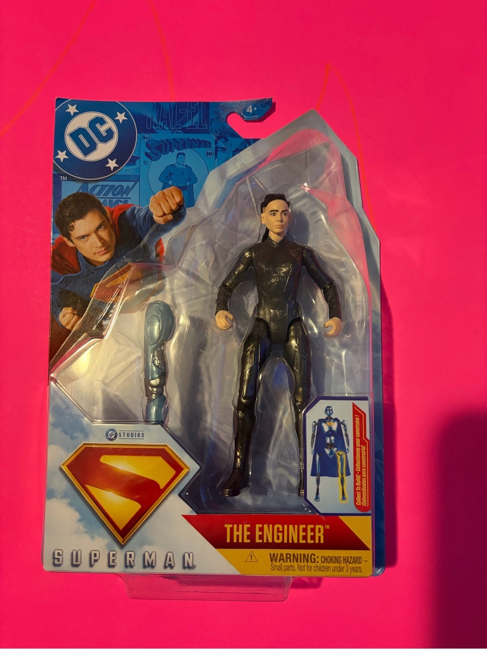 DC Superman Action Figure Packaging - Blue, Yellow